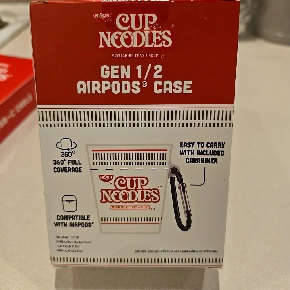 Nissin Cup‎ Noodles Airpods Case 360º Full Coverage Fits Airpod Gen 1/ 2